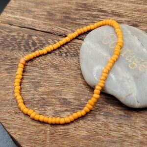 Citrine marmalade seed‎ beaded tropics bracelet B3125